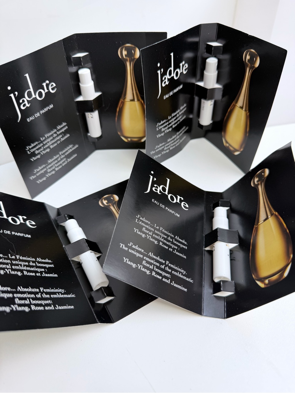 Dior Jadore Bundle Of 4 Sample Perfume Sprays 03 Fl Oz  1 Ml  Travel Size